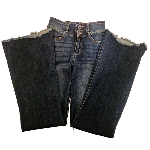 Alter'd State bell bottom y2k jeans with frayed bottom high rise size 26 - Picture 10 of 15